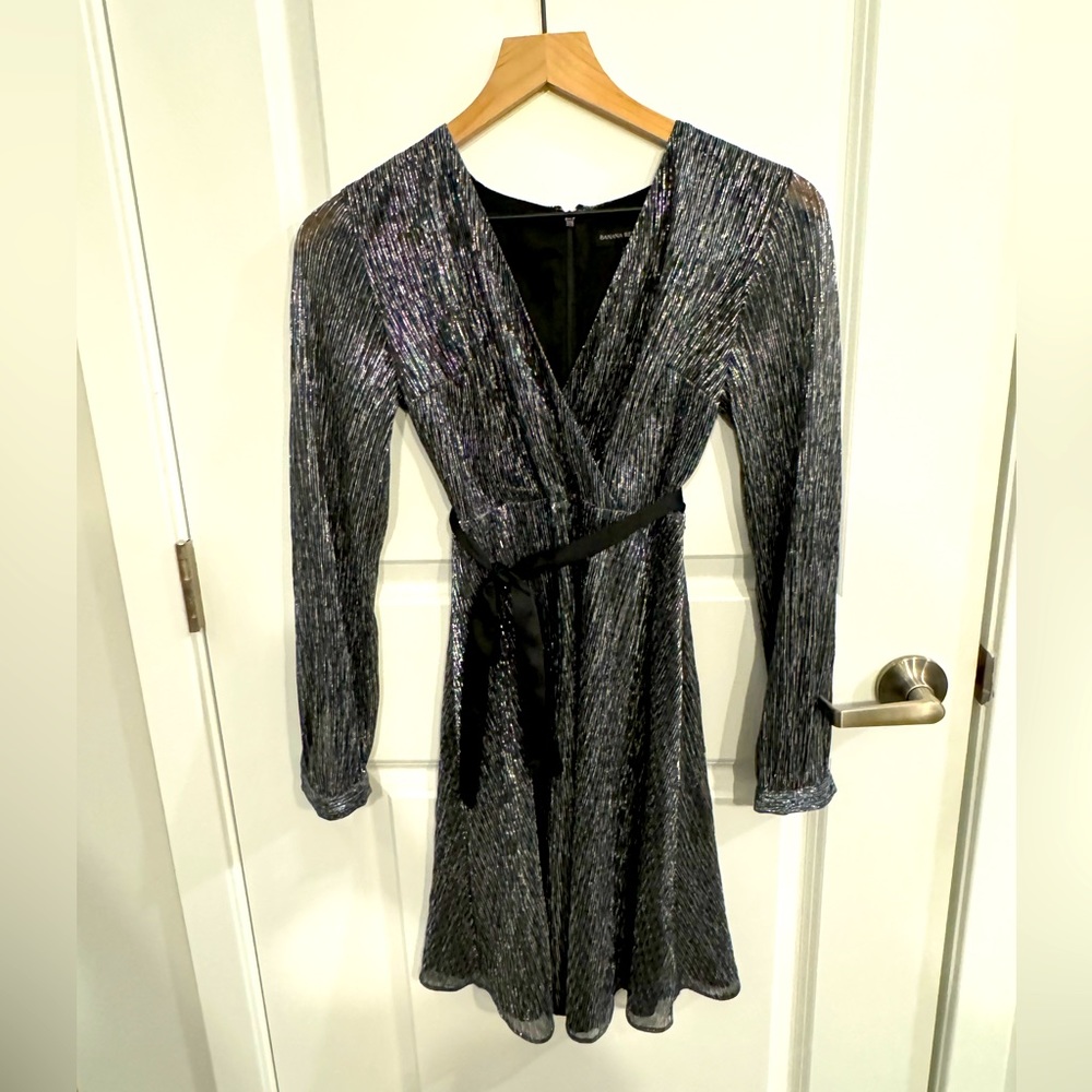 Banana Republic, Silver Black Dress, XXS